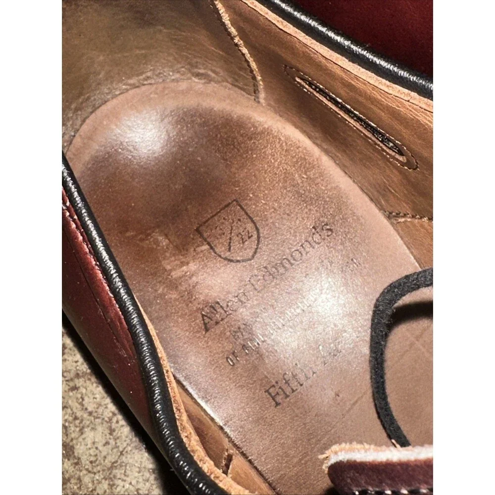 Allen Edmonds Fifth Avenue Merlot 9.5 D Men’s Cap Toe Dress Shoes USA